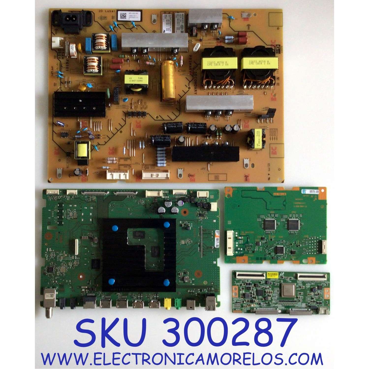 KIT TARJETAS  SONY / NUMERO DE PARTE MAIN A5014255A / 1-006-895-21 / A-5014-266-A / T-CON LJ94-45103E / DRIVER A5012967 / A-5012-967-A / 1-006-902-11 / FUENTE 100611011 / APS-435 / 100611012 / 100660311 / PANEL YDAF065DND01 / MOD XBR-65X90CH / XBR65X90CH